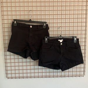 bundle of H&M Black Jean shorts